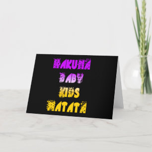 Snygg Hakuna Matata Art-utskrift Kort