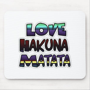 Snygg Hakuna Matata Art-utskrift Musmatta