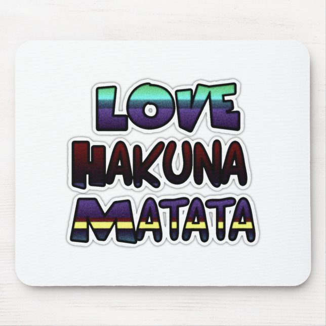 Snygg Hakuna Matata Art-utskrift Musmatta (Framsidan)