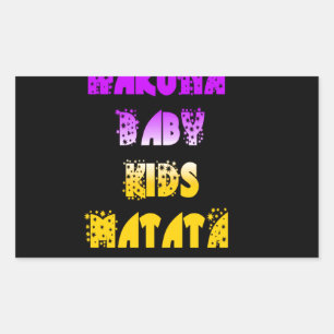 Snygg Hakuna Matata Art-utskrift Rektangulärt Klistermärke