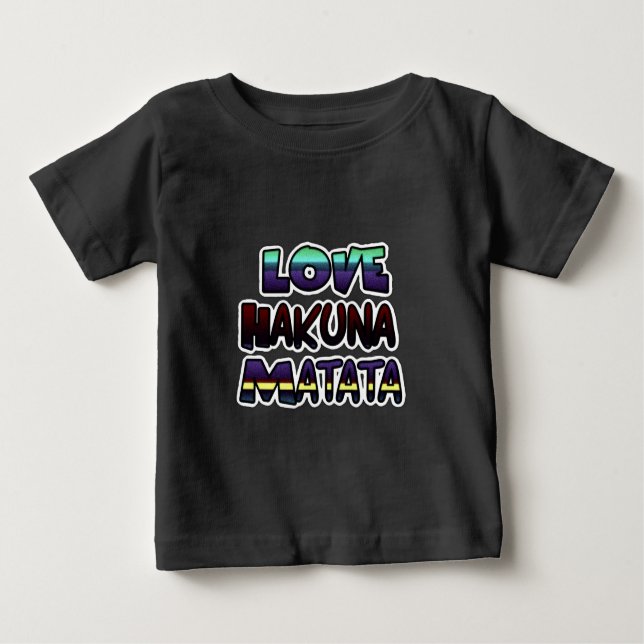 Snygg Hakuna Matata Art-utskrift T Shirt (Framsida)