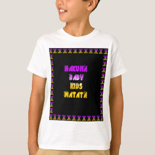 Snygg Hakuna Matata Art-utskrift T-shirt
