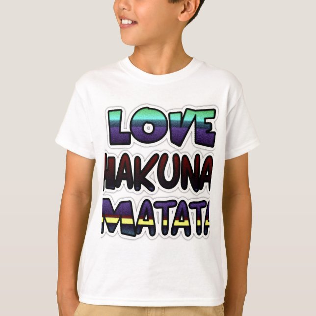 Snygg Hakuna Matata Art-utskrift T-shirt (Framsida)