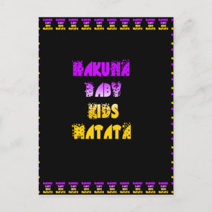 Snygg Hakuna Matata Art-utskrift Vykort