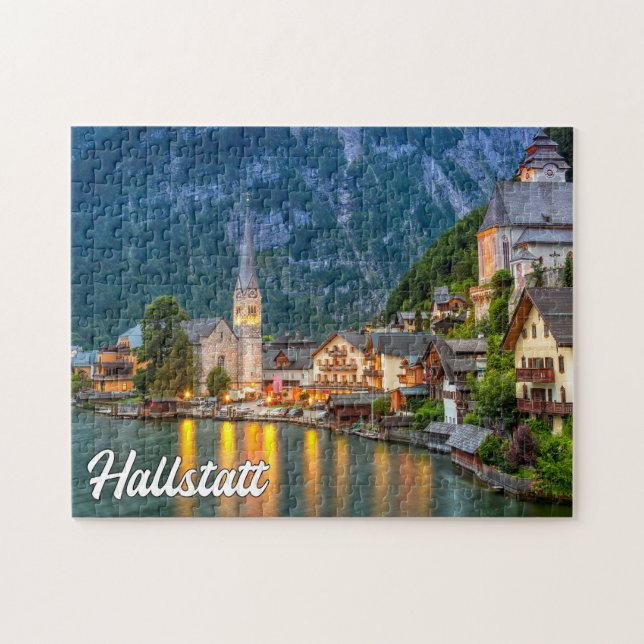 Snygg Hallstatt, Österrike Pussel (Horisontell)