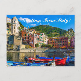 Snygg Hälsning från Italien Sea Sight Vykort