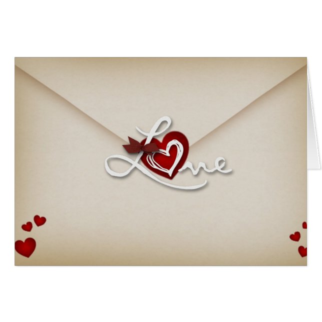 Snygg hälsningskort för Kärlek! (Framsidan Horizontal)