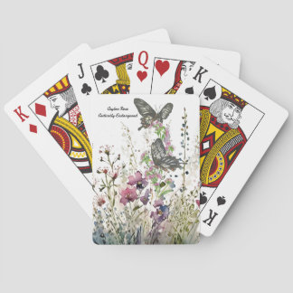 Snygg Hand målade Ceylon Ro Butterfly Casinokort
