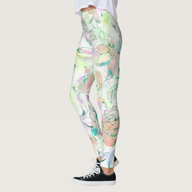 Snygg Hand Payed Ro Leggings (Vänster)
