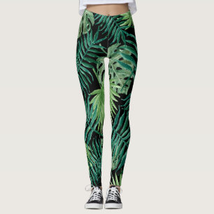 Snygg handflatan löv leggings