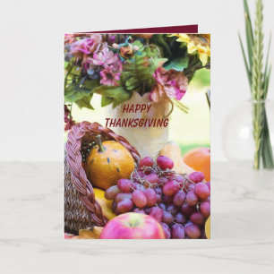 Snygg Happy thanksgiving Cornucopia Helgkort