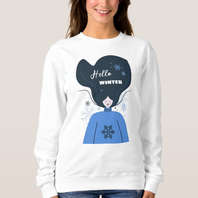 Snygg Hej Winter T Shirt (Framsida)