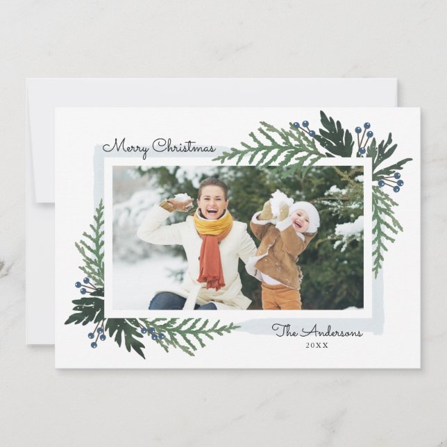 Snygg Helgdag - julfotkort Julkort (Framsida)