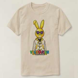 Snygg herr-t-shirt med Cool DJ Bunny Vegetarian T Shirt
