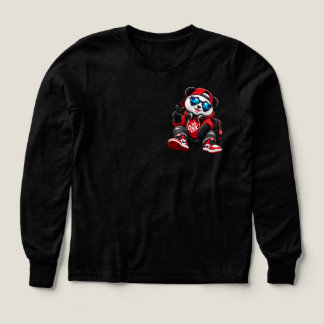 Snygg Hip Hop-Panda i Röd HoodieUrban Swagger Pand T Shirt