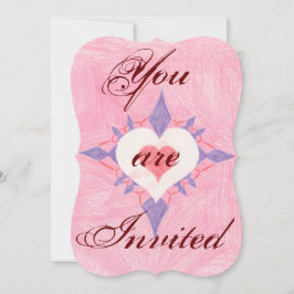 Snygg hjärtan inbjudningar