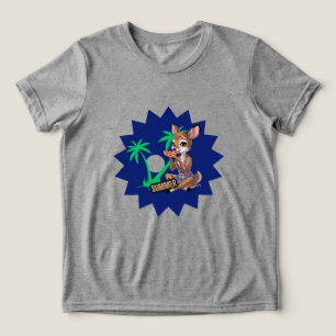 Snygg hjort äter pizza på sommaren helgdag t shirt