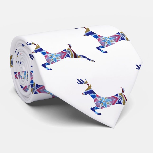 Snygg hjort mandala art Art Tie Slips (Rullad)