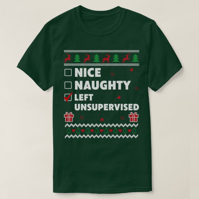 Snygg, högtalarlista - lätt juldesign t shirt (Design framsida)
