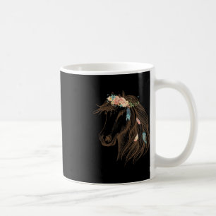 Snygg Horse Hand plockade Art för Djur älskare Kaffemugg