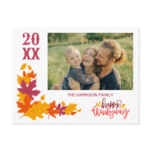 Snygg höst Lämna Happy thanksgiving Photo