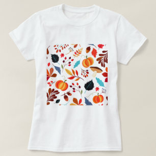 Snygg höst Mönster T-Shirt