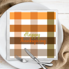 Snygg höst, sömlös mönster Happy thanksgiving Pappersservett
