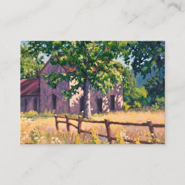 Snygg höstgårdscen i Illinois Visitkort (Framsida)