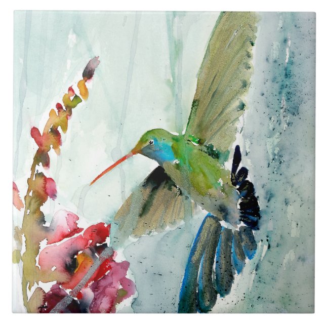 Snygg Hummingbird Ceramic Kitchen Tile Kakelplatta (Framsidan)