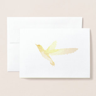 Snygg Hummingbird Folierat Kort