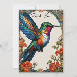 Snygg Hummingbird Tack Kort