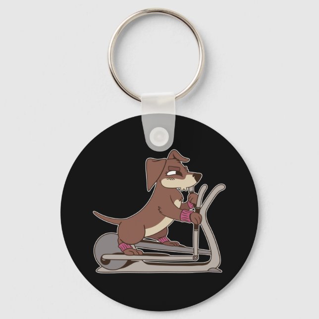 Snygg Hund Älskar Träning Nyckelring (Framsida)