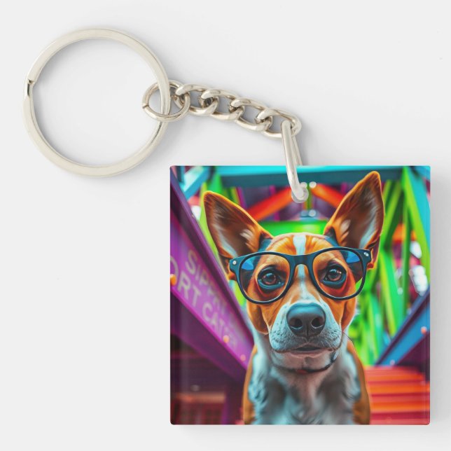 Snygg hund med solglasögon (Framsidan)