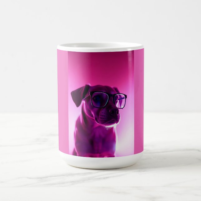 Snygg hund med solglasögon kaffemugg (Center)