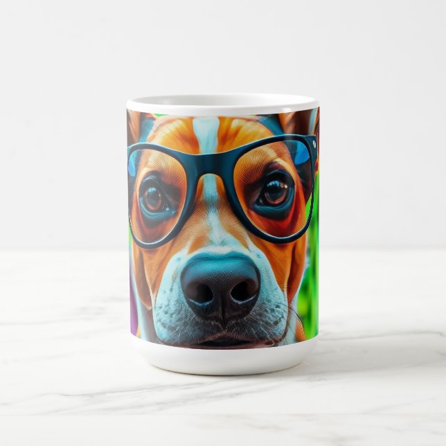 Snygg hund med solglasögon kaffemugg (Center)