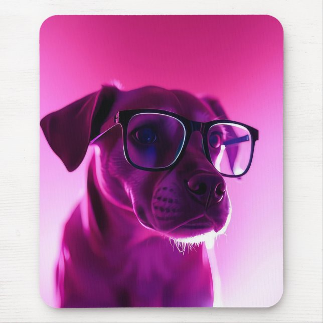 Snygg hund med solglasögon musmatta (Framsidan)