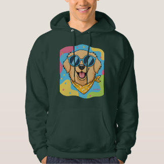 Snygg Hund Med Solglasögon Roligt Hoodie