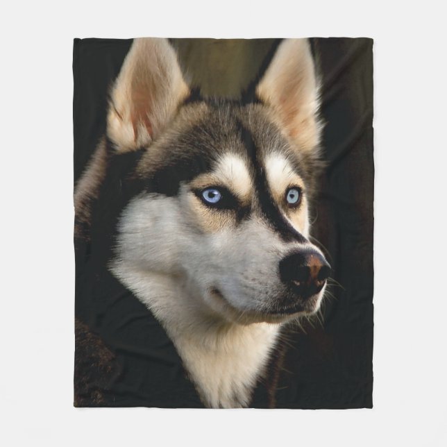 Snygg Husky Dekorativ kudde Fleecefilt (Framsidan)