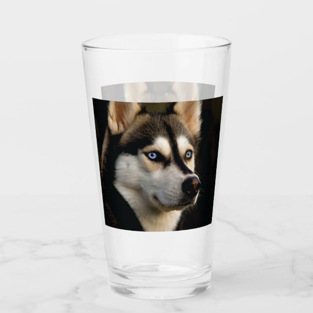 Snygg Husky Dekorativ kudde Glaskopp (Framsida)