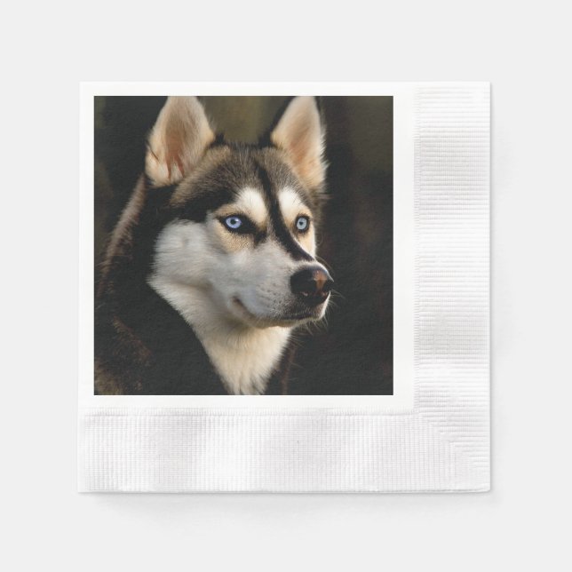 Snygg Husky Dekorativ kudde Pappersservett (Framsidan)