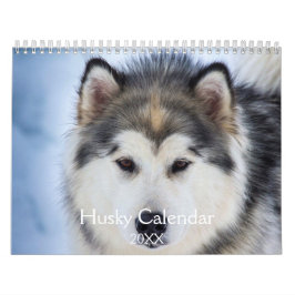 Snygg Husky Hund Kalender