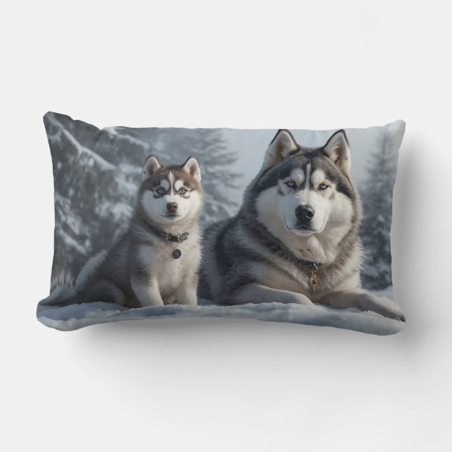 Snygg Husky Lumbarkudde (Framsida)