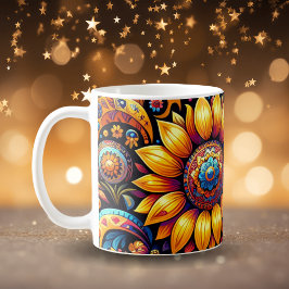 Snygg hyperrealistisk solrosartikel kaffemugg