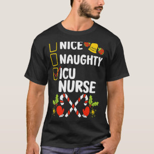 Snygg ICU Nurse jultomtschaktlista T Shirt
