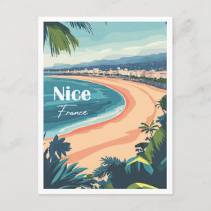 Snygg illustration av Frankrike Artwork Travel Stä Vykort