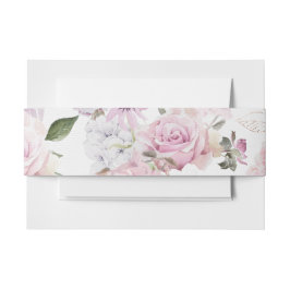 Snygg inbjudan till Blommigt bröllop Band För Inbjudningskort