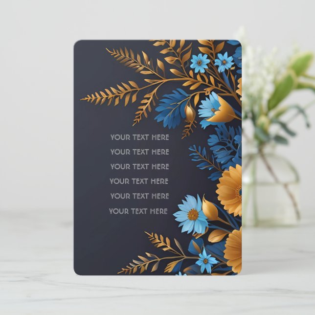 Snygg inbjudan till elegant bröllop (Stående Fram)