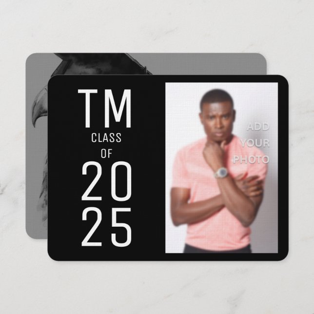 Snygg inbjudan till Photo Studenten (Fram/baksida)