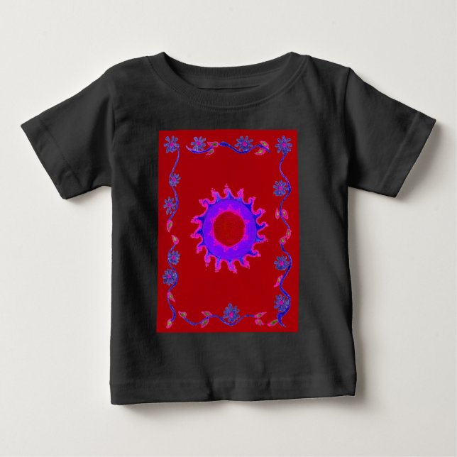 Snygg indisk Motif Mehndi Art Design T-shirt (Framsida)