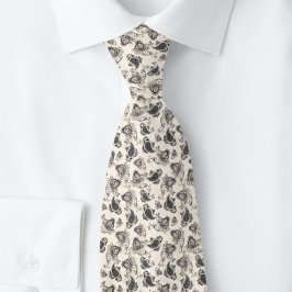 Snygg indisk Paisley Grått Cream | Slips